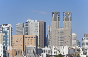 東京風景 新宿　高層ビル群
