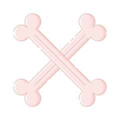 Isolated crossed bones in flat linear style.