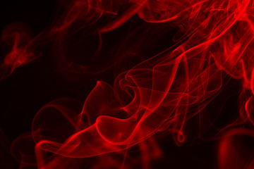 Colorful smoke close-up on a black background