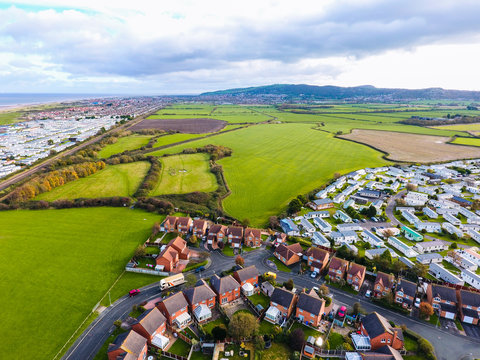 aerial view of rhyl town