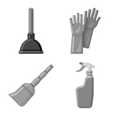 Vector illustration of cleaning and service sign. Set of cleaning and household vector icon for stock.