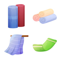 Isolated object of kitchen and beach logo. Collection of kitchen and hygiene stock vector illustration.