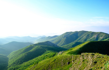 Obraz premium Sunrise in the Crimean mountains