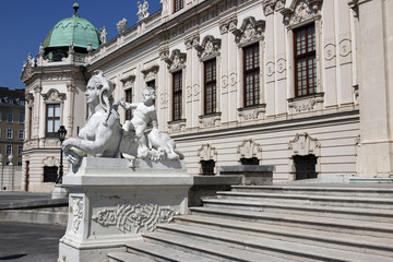 Fototapeta na wymiar statue Belvedere Palace in Vienna Austria