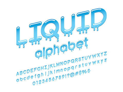 Vector of stylized melted alphabet design