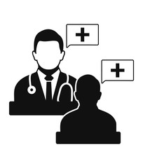 Medical consultant icon. Flat style vector EPS.