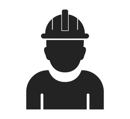 Male worker Icon. Flat style vector EPS.