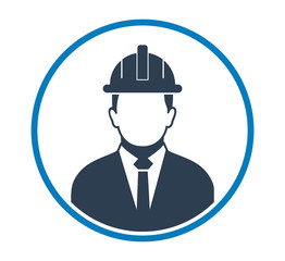 Male Engineer Profile Icon. Flat style vector EPS.