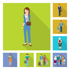 Vector illustration of generation  and happy  symbol. Collection of generation  and avatar  stock vector illustration.