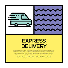 EXPRESS DELIVERY ICON CONCEPT