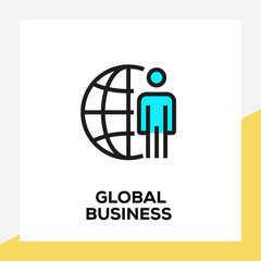 GLOBAL BUSINESS LINE ICON SET