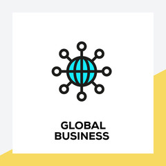 GLOBAL BUSINESS LINE ICON SET