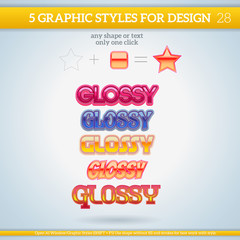 Fototapeta na wymiar Set of Various Graphic Styles for Design.