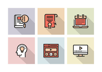 ONLINE EDUCATION ICON CONCEPT