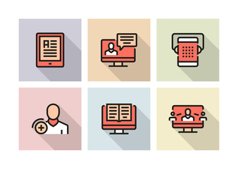 ONLINE EDUCATION ICON CONCEPT