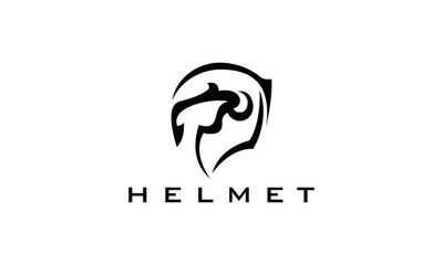 helmet logo vector
