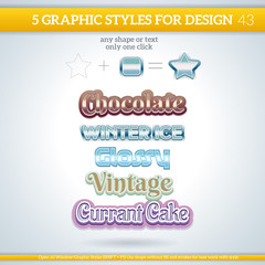 Set of Various Graphic Styles for Design.