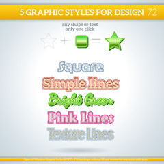 Set of Various Graphic Styles for Design.