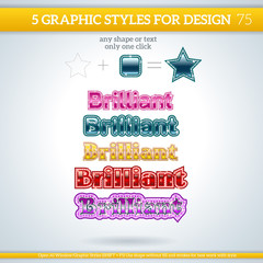 Set of Brilliant Graphic Styles for Design.