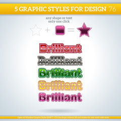 Set of Brilliant Graphic Styles for Design.
