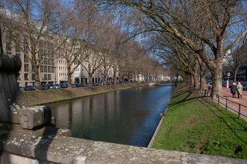 Dusseldorf city Germany canal