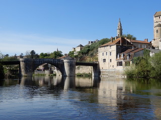 La Gartempe à Montmorillon, Vienne, Poitou, France