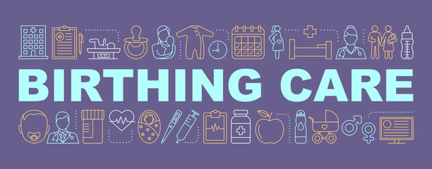 Birthing care word concepts banner