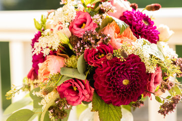 bridal bouquet the day of the wedding