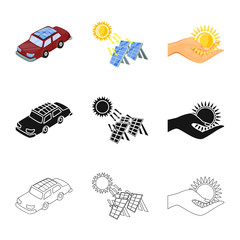 Vector illustration of innovation and technology  sign. Set of innovation and nature  stock symbol for web.