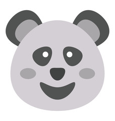 Flat design of panda face