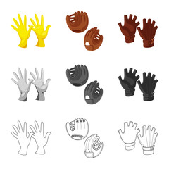 Fototapeta premium Vector illustration of silhouette and safety icon. Collection of silhouette and comfort stock symbol for web.
