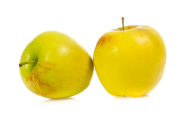 yellow apples isolated