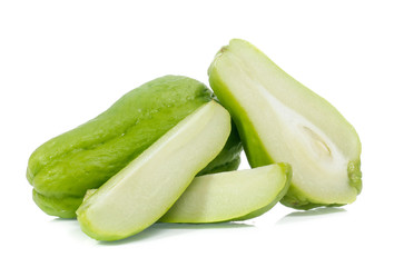 chayote isolated on white
