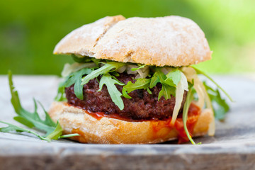 Gourmet beef burger