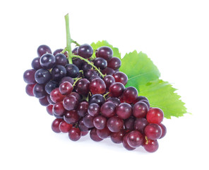 red grapes  isolated on white