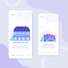 Travel and tourism concept for website template, online booking reservation, landing page, banner, flight tickets service.