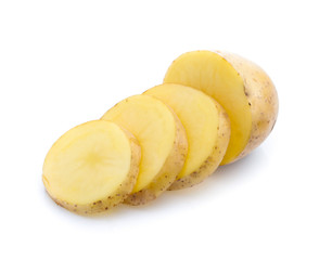 potatoes isolated on white background