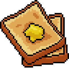 vector pixel art bread