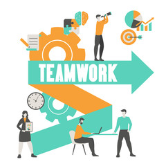 Business project and teamwork concept