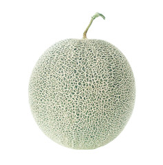green melon isolated on white background