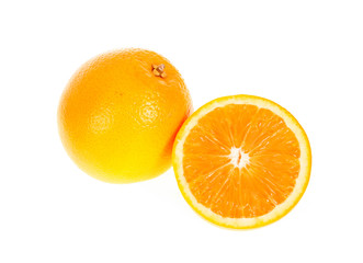 orange fruit isolated on write background