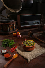 Food Photography of Traditional Clay pot cooked Food - South Indian