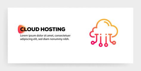 CLOUD HOSTING ICON CONCEPT