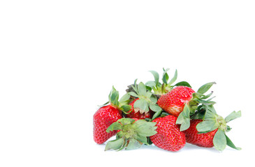 copy space strawberry isolated