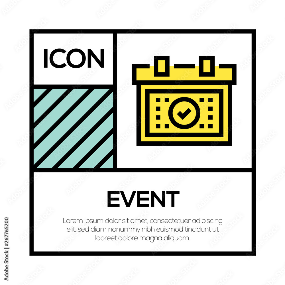 Wall mural event icon concept