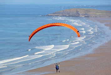 Paragliders at Rhossili, Wales
