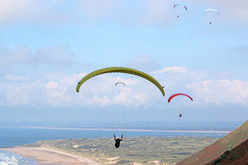 Paraglider at Rhossili, Wales