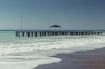 Mediterranean coast in summer - Stormy