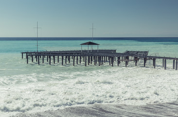 Mediterranean coast in summer - Stormy