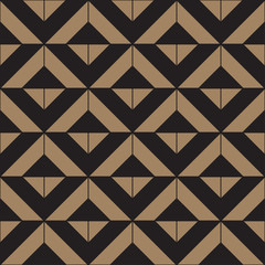 Geometric seamless pattern. Golden and black colors holiday collection. Merry Christmas and Happy New year. Abstract textured background design. Modern elegant wallpaper. Vector illustration.
